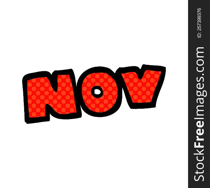 cartoon doodle month of november