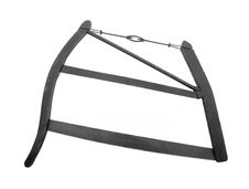 Old Wooden Bucksaw Isolated. Royalty Free Stock Images