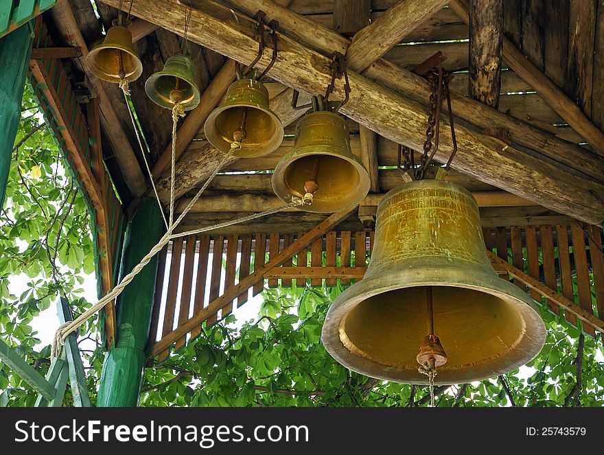 Church bells of the rural temple