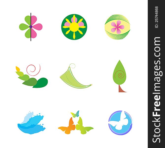 Nature set of icons/symbols. Nature set of icons/symbols