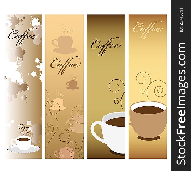 Set of coffee banners design