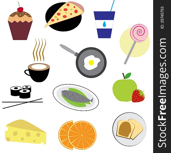 Set Of Food Icons
