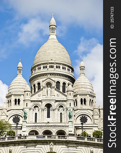 Basilica of the Sacred Heart of Jesus, Monmartre hills, Paris, France. Basilica of the Sacred Heart of Jesus, Monmartre hills, Paris, France