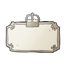 Cartoon Old Frame Banner Stock Photography