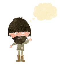 Cartoon Hippie Man In Wellington Boots With Thought Bubble Stock Image Cartoon Hippie Man In Wellington Boots With Thought Bubble Stock Image