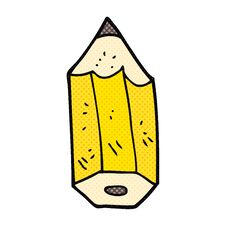 Cartoon Pencil Stub Stock Photo