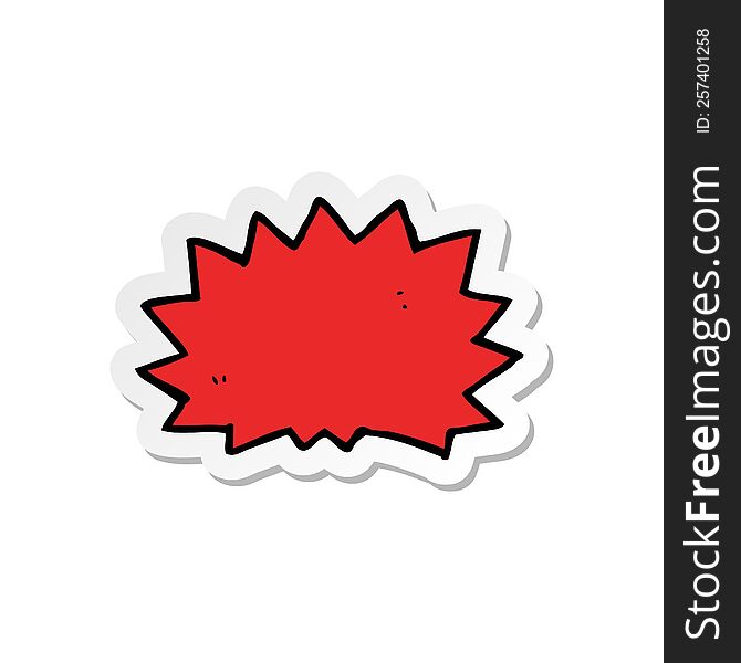 sticker of a cartoon comic book explosion