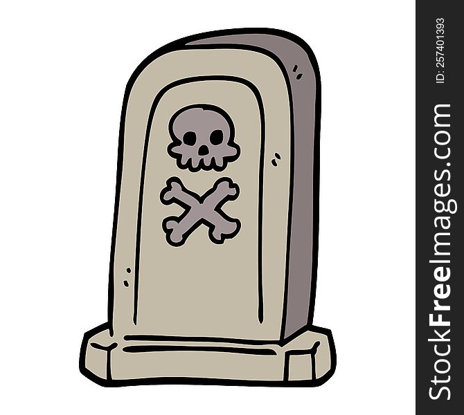 cartoon doodle spooky victorian grave