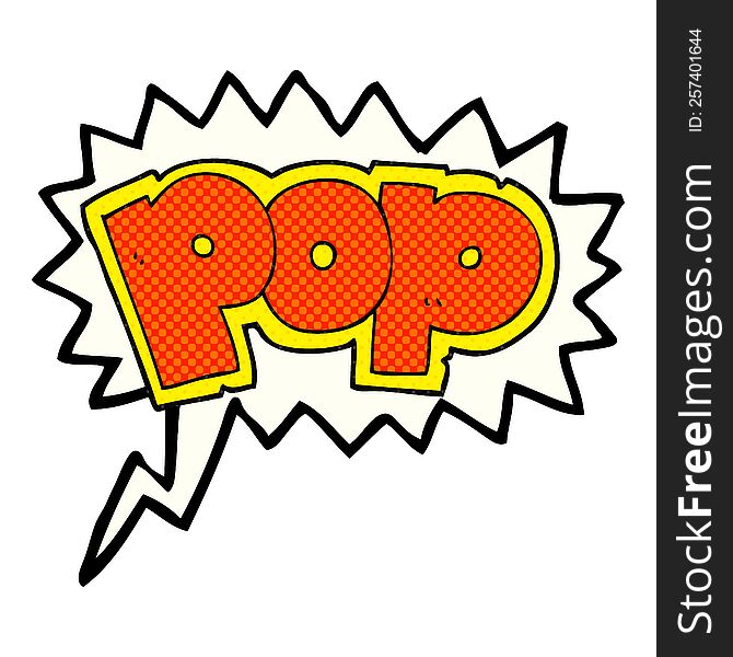 freehand drawn comic book speech bubble cartoon POP symbol