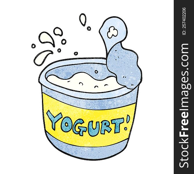 Textured Cartoon Yogurt