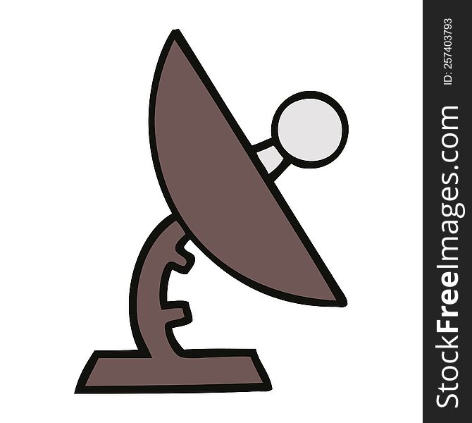 Cute Cartoon Satellite Dish