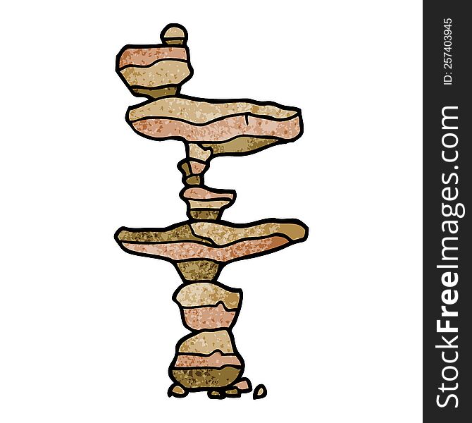 cartoon doodle of stacked stones