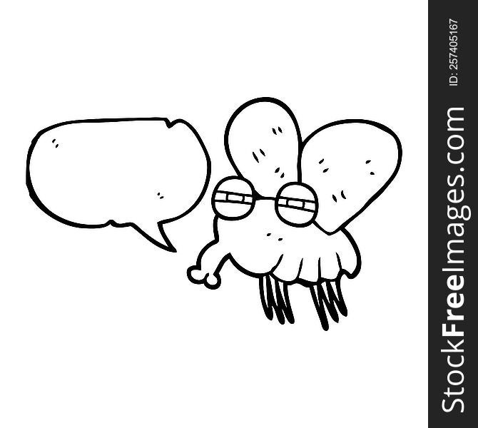 Speech Bubble Cartoon Fly