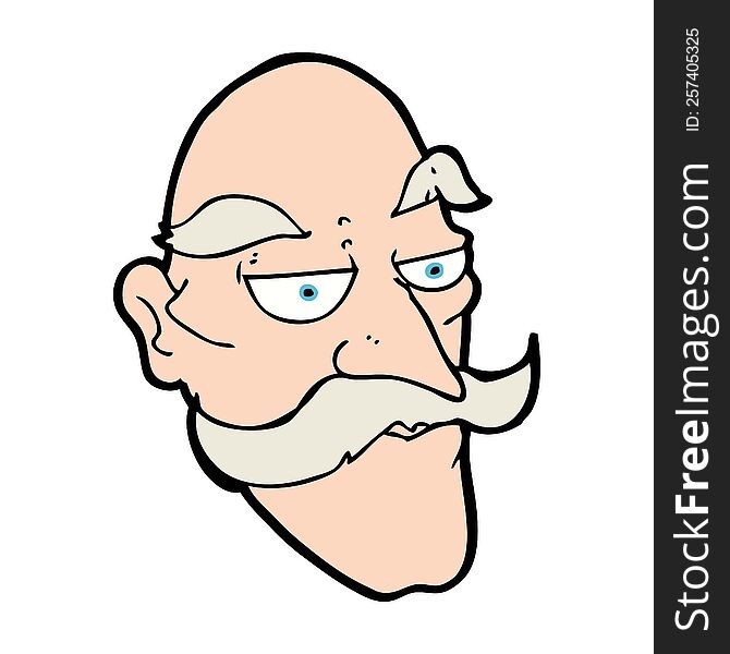 Cartoon Old Man Face