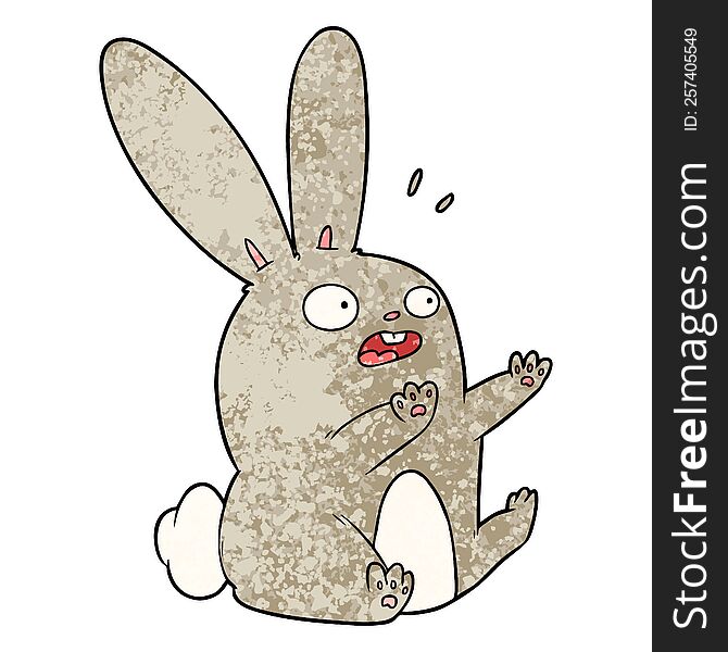 cartoon startled rabbit. cartoon startled rabbit