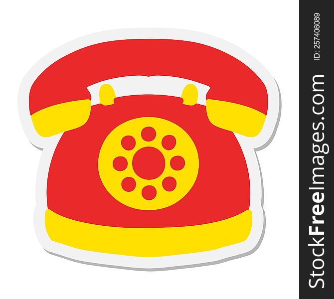 Old Style Telephone Sticker