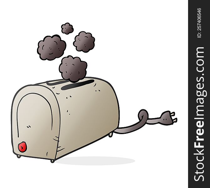 Cartoon Toaster Smoking