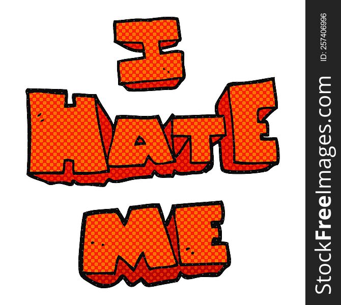 I Hate Me Cartoon Symbol