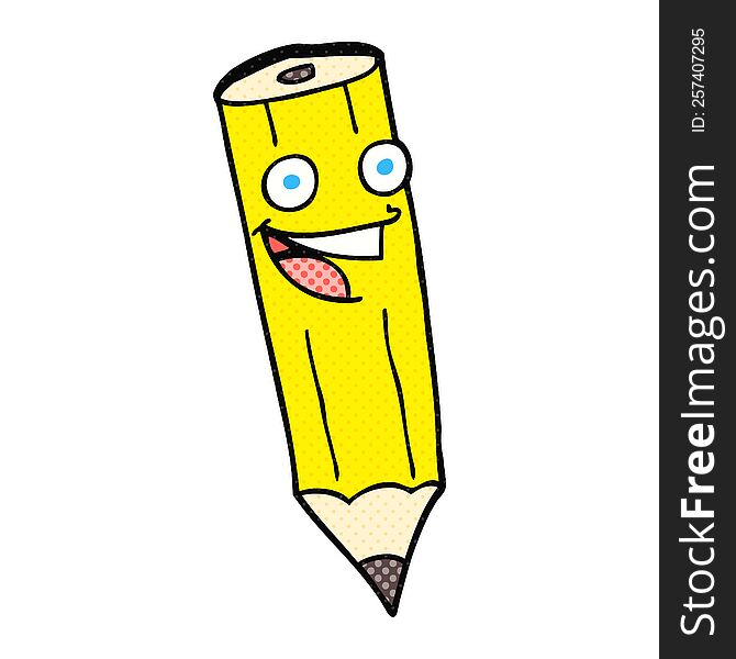 Happy Cartoon Pencil