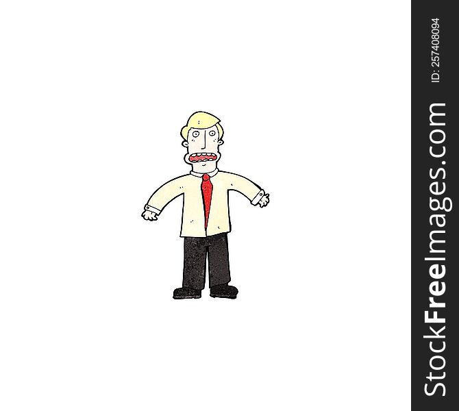 cartoon stressed businessman