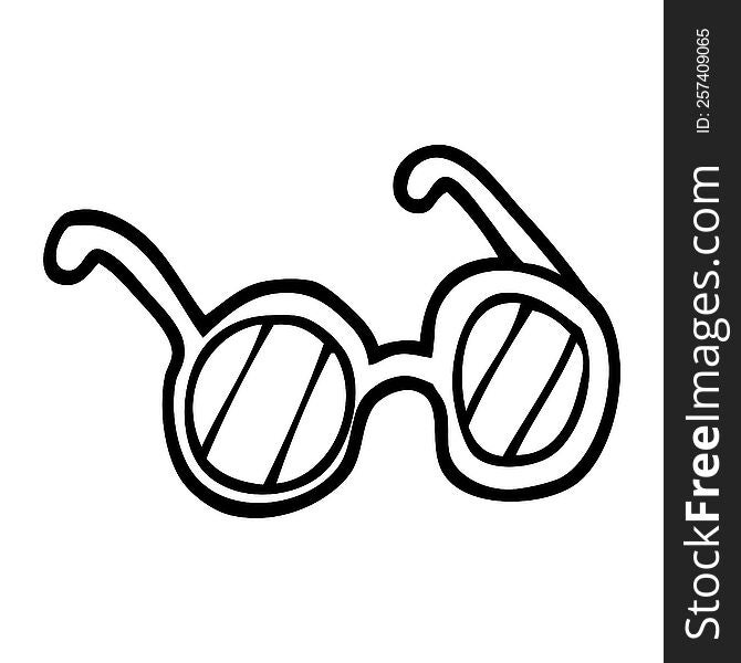 Black And White Cartoon Spectacles