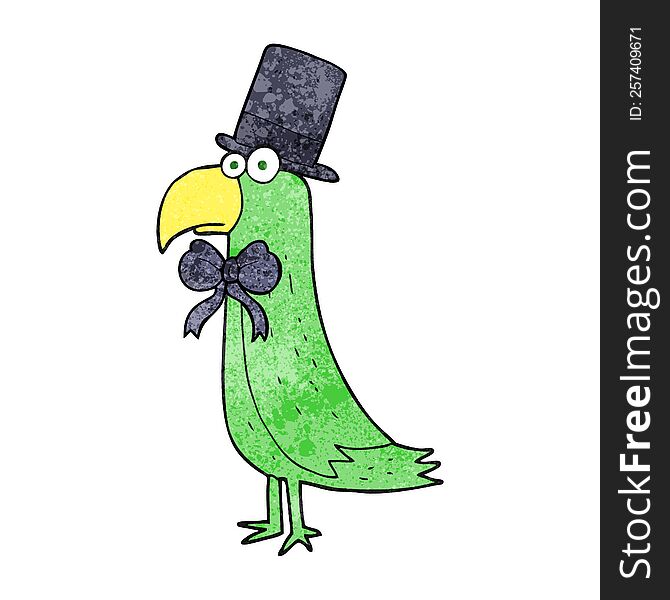 Textured Cartoon Posh Parrot