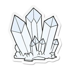 Sticker Of A Cartoon Crystals Royalty Free Stock Photography