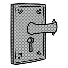 Free Cartoon Doodle Of A Door Handle Stock Image - 257417421