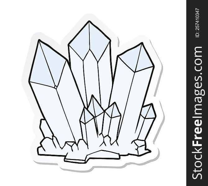 Sticker Of A Cartoon Crystals