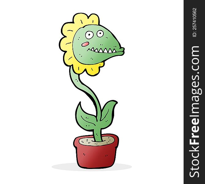 cartoon monster plant