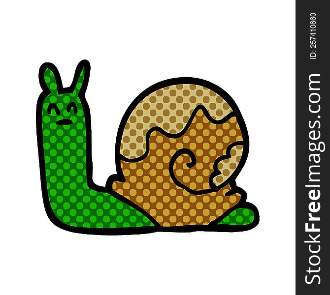 cartoon doodle snail