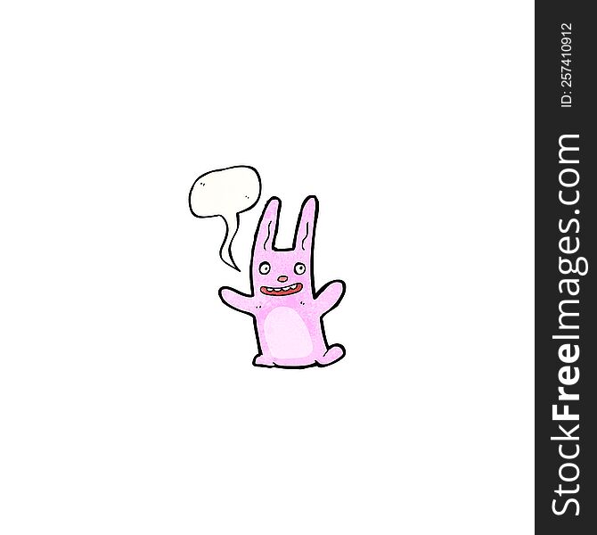 cartoon pink rabbit