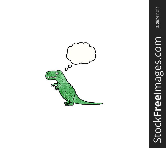 t-rex with thought bubble