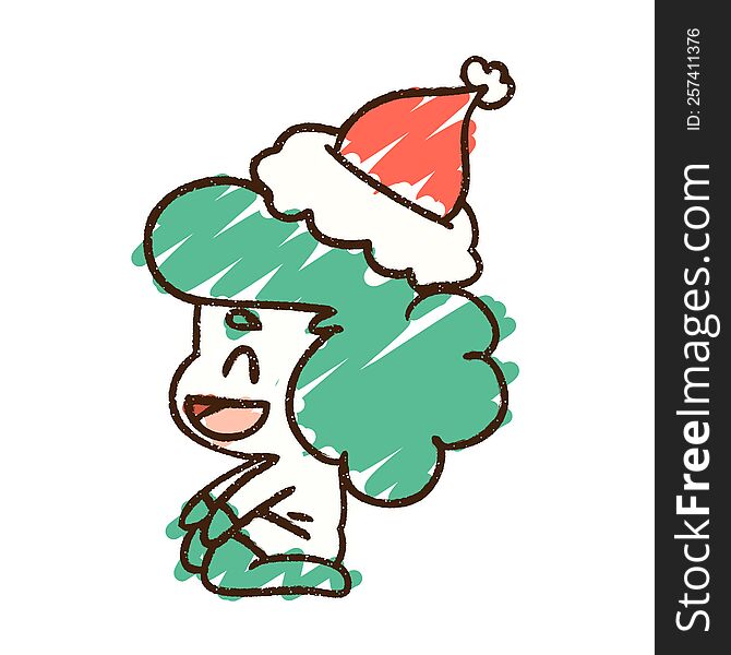 Christmas Elf Chalk Drawing