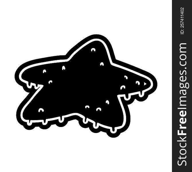 cartoon icon of a star fish. cartoon icon of a star fish