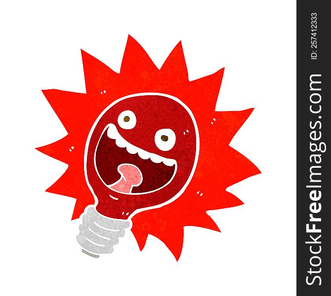 Cartoon Red Lightbulb