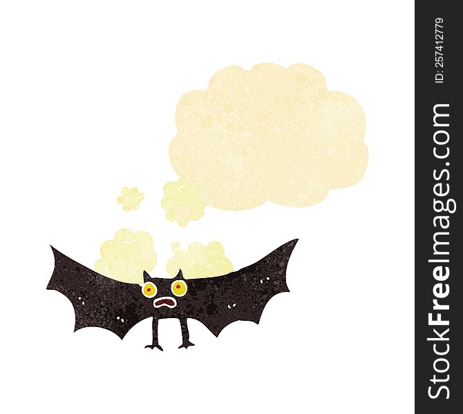 Cartoon Bat With Thought Bubble