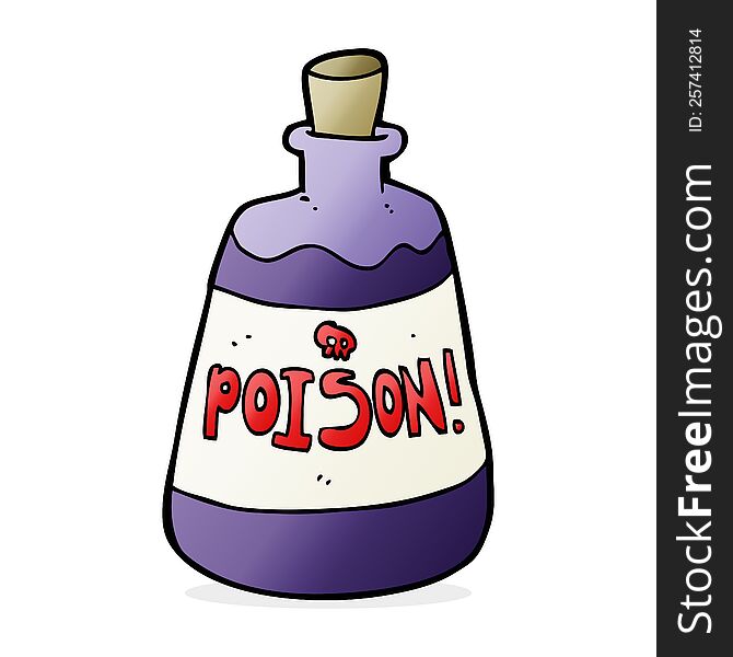 cartoon bottle of poison