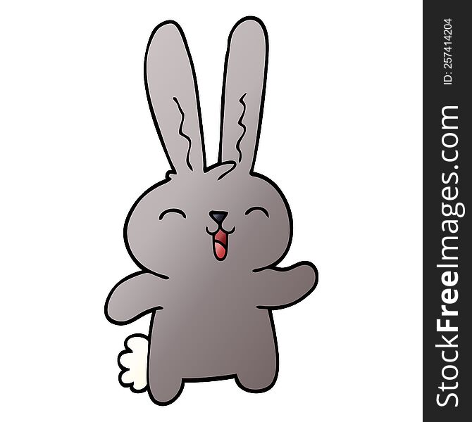 Cartoon Doodle Happy Rabbit