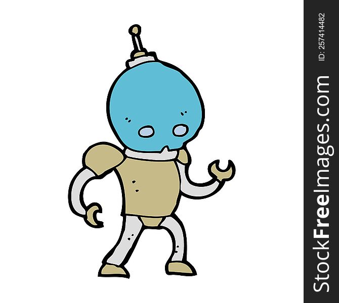 cartoon alien robot