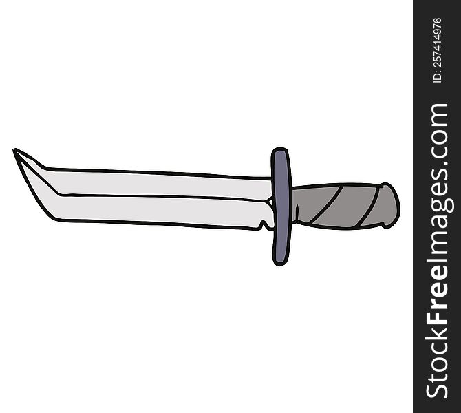 Cartoon Doodle Of A Short Dagger