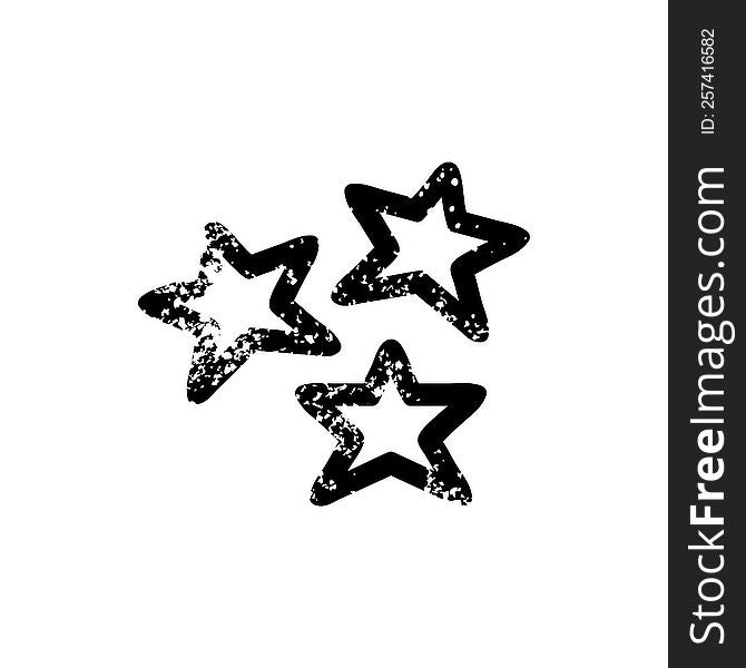 star shapes distressed icon