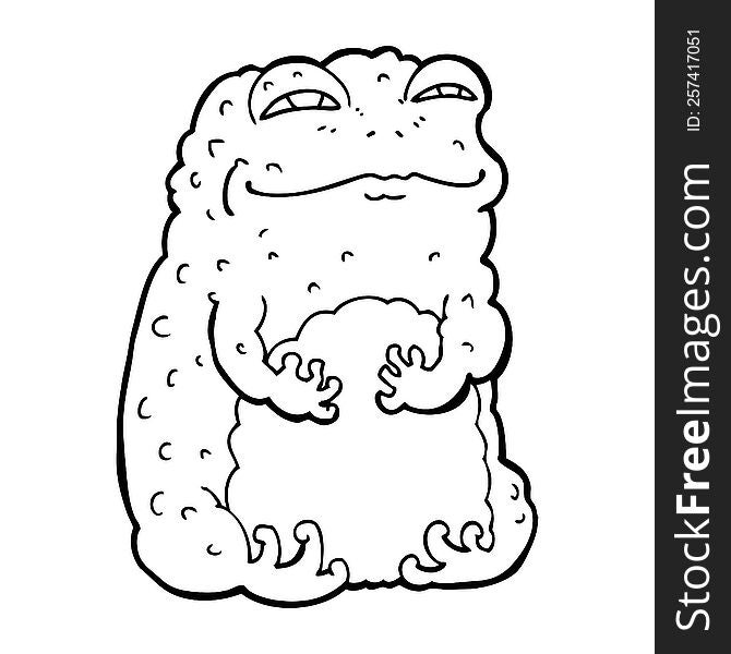 cartoon smug toad