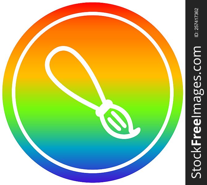 Paint Brush Circular In Rainbow Spectrum