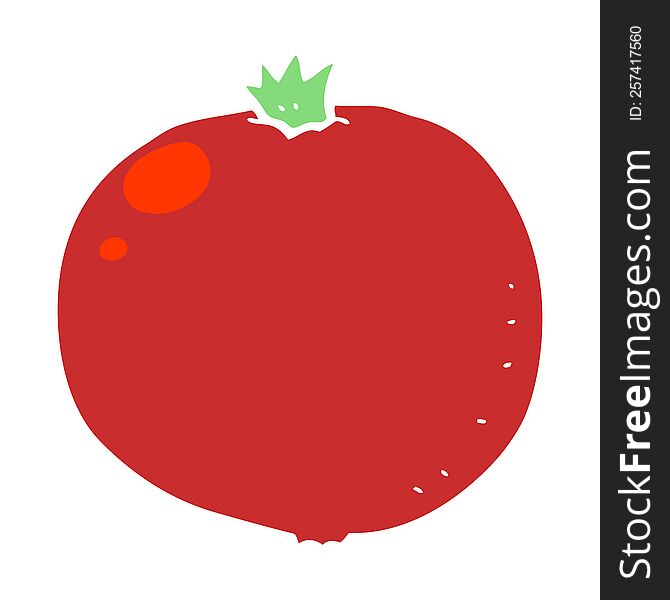 flat color illustration of tomato. flat color illustration of tomato