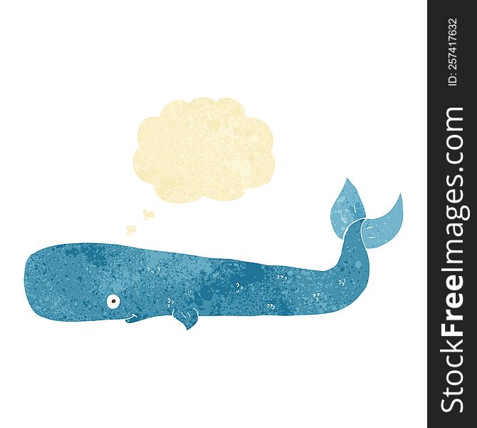 Cartoon Whale With Thought Bubble