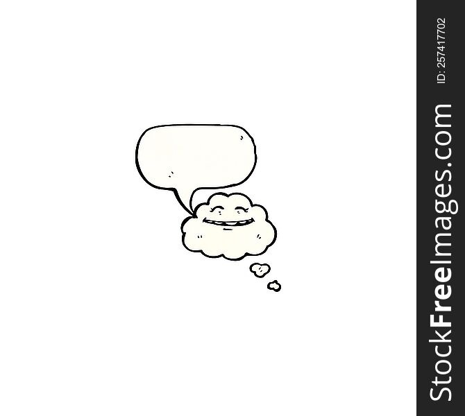 cartoon happy cloud