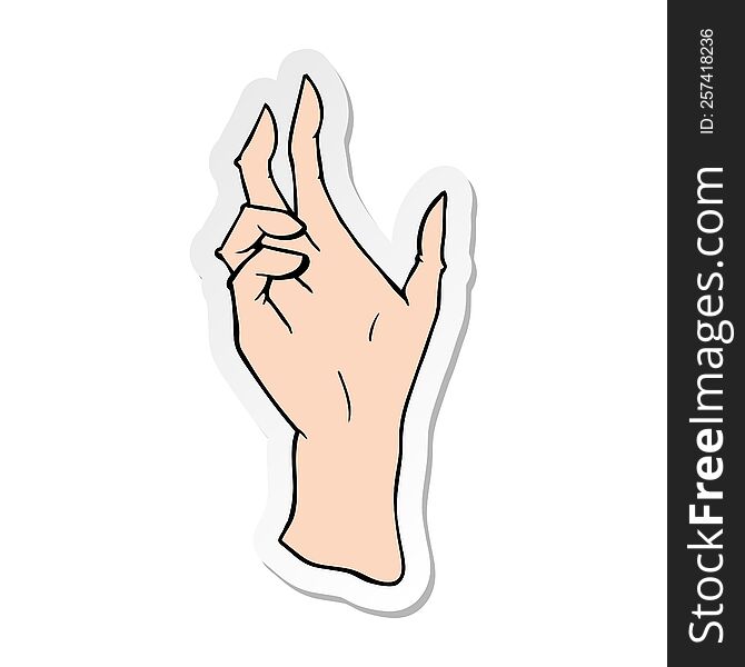 sticker of a cartoon hand