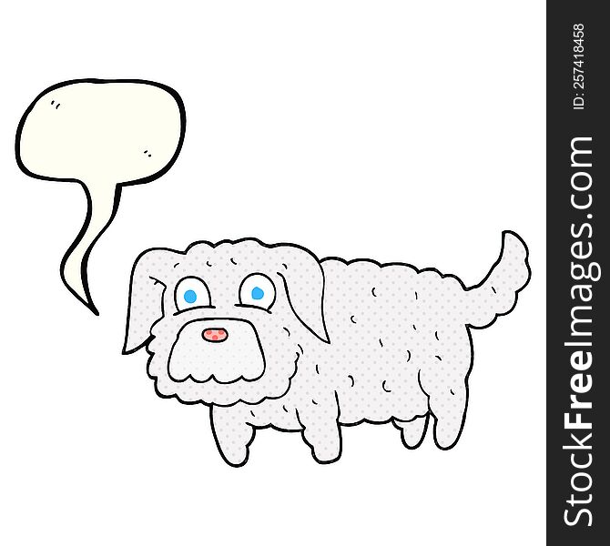 Comic Book Speech Bubble Cartoon Small Dog