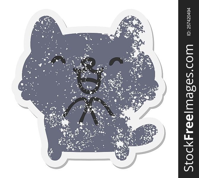mischievous halloween cat grunge sticker
